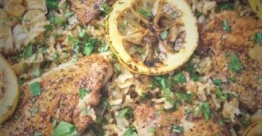 Grilled Greek Chicken with Lemon Rice Recipe