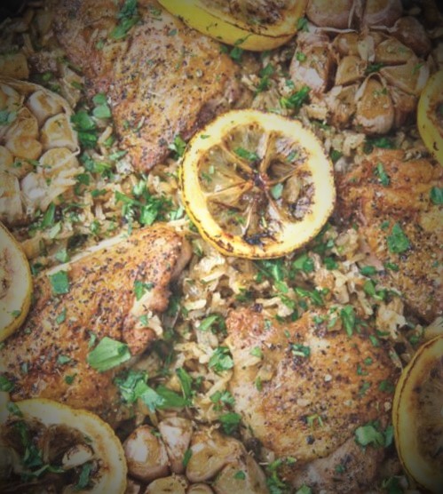 Indulge in a Mouth-Watering Delight with Our Sizzling Grilled Greek Chicken with Lemon Rice Recipe!